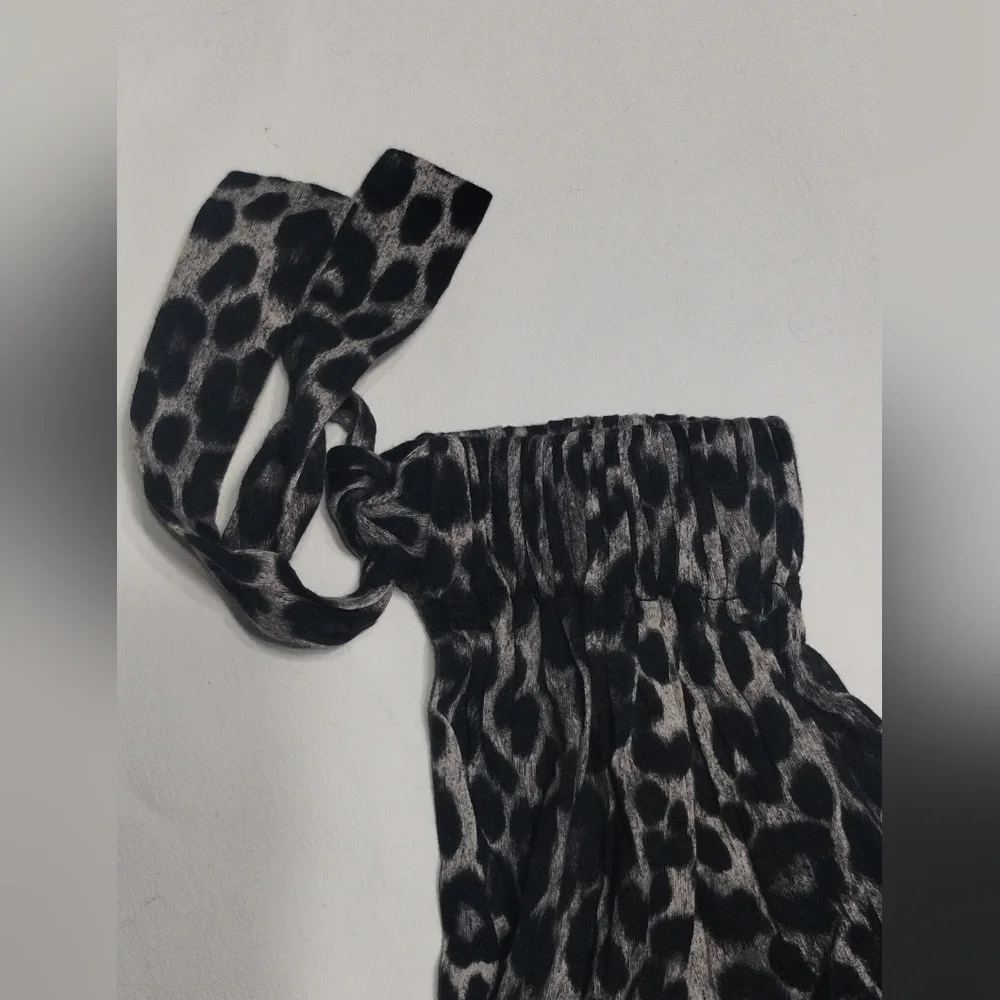 Michael Kors Black Leopard Print Blouse (XS)